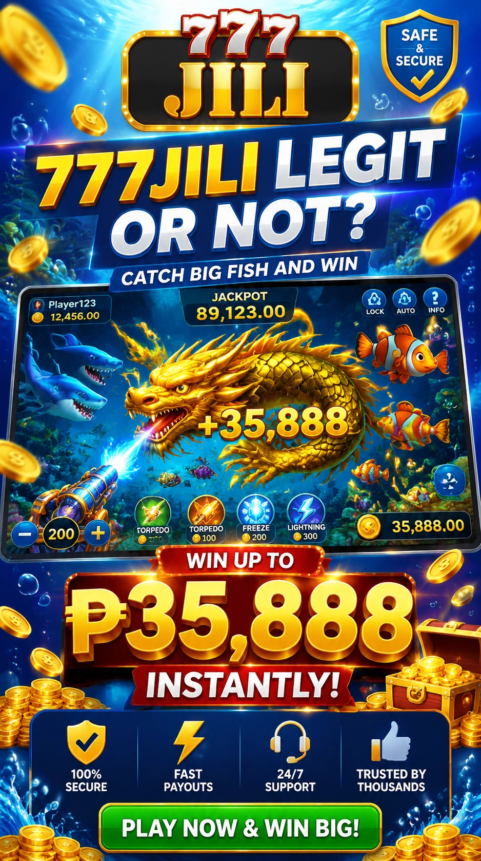 Fishing game interface showing cannon controls and target selection